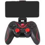 Coverzone Joystick Bluetooth Telefon Tutuculu Oyun Kolu Kablosuz Şarjlı ios ve Android Uyumlu ve PC ile Uyumlu Oyun Kontrolü Telefon Standlı Tam Kontrol Sağlar Gamepad X3