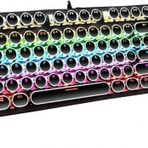 Coverzone K550 Kablolu Klavye Daktilo Tarzi Su Gecirmez Led Rgb Mekanik Oyuncu Isikli Klavye
