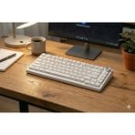 CoverZone K81 | White Switch 75% Mekanik Klavye, Rgb Işıklandırma, Bluetooth & Kablolu Bağlantı, Alltan Yazılı, Windows ve Mac Uyumluluğu - WhiteConturLines