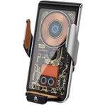 Coverzone Kablosuz Araç İçi Cep Telefonu Şarj 2in1 Telefon Tutucu ve Şarj Araç 4.7-7.2 inç Uyumlu Havalandırma ve Izgarasına Montaj Transparan Tasarım (L9)