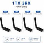 Coverzone Kablosuz HDMI Verici ve Alıcı Seti TX RX 1080P 60Hz Wireless Görüntü Aktarıcı Plug & Play HDMI Transmitter Receiver Kit TV Monitör Projektör Sunum ve Toplantı Kullanımı İçin (1TX 3RX) ZR1289