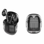 Coverzone Kablosuz Kulak Içi Kulaklık Şeffaf Transparan Orjinal Tasarım Bluetooth 5.3 Apple iPhone Uyumlu Samsung Uyumlu Şarj Kutusu ile Dokunma Kontrollü Ergonomik Dizayn P62 Pro - Siyah