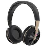 Coverzone Kablosuz Kulaklık Renkli Desenli Aux Kablo TF Kart Desteği Konforlu Kaliteli Müzik Colorful Light (SİYAH-GOLD)