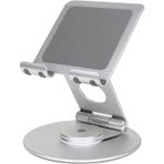 Coverzone Katlanabilir Telefon ve Tablet Standı, Yükseklik Ayarı, 90-180 Derece Döner Açı, Alüminyum Dayanıklı Tasarım, Silikon Pedli, 14 İnç'e Kadar Cihazlarla Uyumlu | Z71
