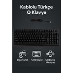 Coverzone Kompakt Rgb Gaming Klavye – %80 Boyut, Sessiz Mekanik Hissiyat, Kablolu Plug & Play | G500X