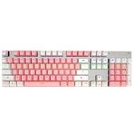 CoverZone Leaven K660 Kablolu Klavye LED Rgb 104 Tuşlu Mavi Switch Gökkuşağı Renler Mekanik Oyuncu Işıklı Klavye Ergonomik Tasarım Rahat 150CM Kablo Uzunluğu Bilgisayar Pc Için (Mavi Switch)