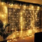 Coverzone Led Işık 5 Metre Sarı Işık Kornişe Takılabilir Aydınlatma – USB Girişli, Bakır Telli, 10 Halkalı Tasarım, Perde Asma Aparatlı ve Uzaktan Kumandalı Dekoratif Işık Zinciri