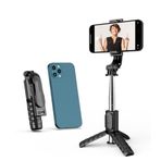 Coverzone Magic Snapshot 2’si 1 Arada Bluetooth Selfie Stick Tripod – Kablosuz Uzaktan Kumandalı, 360° Döner Telefon Tutucu, Paslanmaz Çelik Gövde, Taşınabilir & Katlanabilir Tasarım | Q11