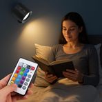 Coverzone Magnetik Yapışkanlı Uzaktan Kumandalı Işık Oda Salon Işıklandırmak için Lamba İç Mekan için Uygun Şarjlı Aydınlatma Yatak Odası Çocuk Odası Aydınlatması BD80A (BD80A - Siyah)