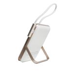 CoverZone Magsafe PD20W Dahili Type-C Kablolu Dijital Göstergeli 10.000 mAh Kablosuz Şarj CDB001 Natural Gri Powerbank