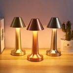 Coverzone Masaüstü Dokunmatik Lamba Şarjlı 24 Saat Şarj Süresi Yumuşak Işık Otel ve Restoran Kullanımına Uygun Kitap Okuma Işığı Salon Yatak Odası Aydınlatma 23cm x 9cm MNT1 (Rose Gold)