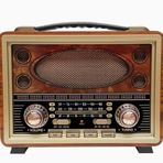 Coverzone Meier Retro Radyo Taşınabilir Bluetooth Speaker Ve Hoparlör Klasik Antika Tarzı İç ve Dış Mekan Multiband USB Girişli Dekoratif Klasik Radyo 10cm x 22cm M-2027BT (Açık Kahverengi)