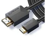 Coverzone Micro Hdmi To Hdmi Kablo 2 Metre Altın Uçlu Yüksek Hızlı 1080P 4K Destekli Görüntü Ses Aktarım Kablosu Kamera Tablet Laptop Monitör Tv Uyumlu Dayanıklı Kablo | Zr1230 (Siyah 2 Metre)