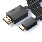 Coverzone Micro HDMI to HDMI Kablo 2 Metre Altın Uçlu Yüksek Hızlı 1080P 4K Destekli Görüntü ve Ses Aktarım Kablosu Kamera Tablet Laptop Monitör TV Uyumlu Dayanıklı Kablo | ZR1230 (Siyah 2 Metre)
