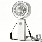 Coverzone Mini El Fanı | 3 Hız Modu, 90° Ayarlanabilir, Boyun Askılı, 15 cm Kompakt Taşınabilir Fan, USB Şarjlı, Seyahat, Ofis ve Günlük, Serinletici Etki, YM88265 (Gri)
