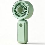 Coverzone Mini El Fanı | 3 Hız Modu, 90° Ayarlanabilir, Boyun Askılı, 15 cm Kompakt Taşınabilir Fan, USB Şarjlı, Seyahat, Ofis ve Günlük, Serinletici Etki, YM88265 (Yeşil)