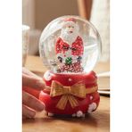 Coverzone Mini Kar Küresi Işıklı Dekoratif Masa Üstü Aydınlatma | Pilli Cam Küre Noel Baba Hediyelik Noel Yeni Yıl ve Doğum Günü Süsü 6x4 cm no1