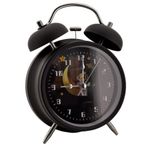 Coverzone Modern Resimli Çalar Saat Dekoratif Yüksek Sesli Mekanik Alarm Sesli Uzay Temalı Çalar Alarmlı Saat Dekoratif Hediyelik 16 x 11 x 5 cm Aydan İzliyorum