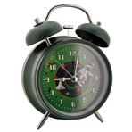Coverzone Modern Resimli Çalar Saat Dekoratif Yüksek Sesli Mekanik Alarm Sesli Uzay Temalı Çalar Alarmlı Saat Dekoratif Hediyelik 16 x 11 x 5 cm Galakside Gezinti