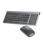Coverzone Onezero Kablosuz Türkçe Klavye Mouse Set Şarjlı Klavye Mouse 2.4G USB Dongle ve Bluetooth Bağlantılı Ergonomik Tasarım Kablosuz Keyboard Fare Titanyum Renk ZR609