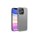 Coverzone Oppo A5 2020 İle Uyumlu Köşe Korumalı Buzlu Saydam Metal Koruma Çerçeveli Kamera Korumalı Kılıf