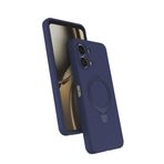 Coverzone Oppo A6 Pro ile uyumlu Kılıf MagSafe ile uyumlu Z-Samara Kapak Wireless Şarj Özellikli Stand Olabilen Oppo A6 Pro kilif Lacivert