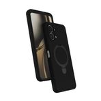 Coverzone Oppo A6 Pro ile uyumlu Kılıf MagSafe ile uyumlu Z-Samara Kapak Wireless Şarj Özellikli Stand Olabilen Oppo A6 Pro kilif Siyah