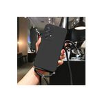 Coverzone Oppo Realme C21 ile uyumlu İpli Boyun Askılı Silikon Kılıf Dulcet Epiphany Kılıf Siyah ()