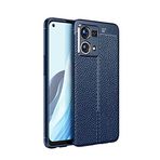 Coverzone, Oppo Reno 7 4G, ile uyumlu kılıf Deri soft case tozdan ve Kirden Koruyan Niss Silikon Oppo Reno 7, ile uyumlu Deri Görünümlü Lacivert Kılıf