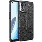 Coverzone Oppo Reno 7 4g Ile Uyumlu Kılıf Niss Silikon Deri Görünümlü Siyah