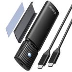 Coverzone Orico USB 10Gbps M.2 NVMe & SATA SSD Harici Kutu, Toolless Tasarım, Alüminyum Soğutuculu Enclosure, 2230–2280 Uyumlu, 4TB Destekli Yüksek Hızlı SSD Dönüştürücü | 1187