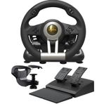 Coverzone Oyun Yarış Direksiyon PXN V3 Pro 180° Yarış Direksiyonu, Evrensel USB Bağlantı Noktası ve Pedallı, PC, PS3, PS4, Xbox One, Xbox Serisi S&X, Nintendo Switch için uygundur (Siyah)