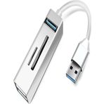 Coverzone Pc Usb Çoklayıcı 3.0 Hub Usb To Usb 5in1 Port Hızlı Aktarım 5gbps Usb Hafıza Kart Okuyucu A803