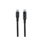 Coverzone Pd60W Hızlı Şarj Kablosu, Led Ekranlı, 480Mbps Type-C To Type-C Kablo, Usb C To Usb C 1 Metre U05Cc3