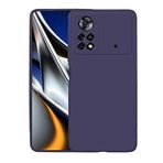 Coverzone Premier Xiaomi Poco X4 Pro 5G ile uyumlu Kılıf Soft ve pürüzsüz dış yüzey Silikon Kılıf, Ultra ince yapılı Xiaomi Poco X4 Pro 5G uyumlu Kılıf Esnek silikon Premier Arka Kapak Lacivert