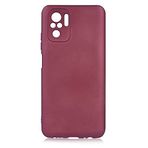 Coverzone Premier Xiaomi Redmi Note 10S İle Uyumlu Kılıf Premier Silikon Arka Kapak Mürdüm