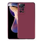 Coverzone Premier Xiaomi Redmi Note 11 ile uyumlu Kılıf Soft ve pürüzsüz dış yüzey Silikon Kılıf, Ultra ince yapılı Xiaomi Redmi Note 11 uyumlu Kılıf Esnek silikon Premier Arka Kapak Mürdüm