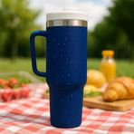 Coverzone Profesyonel 304 Paslanmaz Çelik 4 Mevsim Sıcak ve Soğuk Çay Kahve Termosu Paslanmaz Çelik 1.2 Litre Termos Suluk Gezi Piknik için Ev İş Okul Spor için X55 (1200 ml - Lacivert)