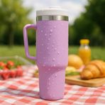 Coverzone Profesyonel 304 Paslanmaz Çelik 4 Mevsim Sıcak ve Soğuk Çay Kahve Termosu Paslanmaz Çelik 1.2 Litre Termos Suluk Gezi Piknik için Ev İş Okul Spor için X55 (1200 ml - Lila)