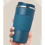 Coverzone Profesyonel 304 Paslanmaz Çelik Sıcak ve Soğuk Çay Kahve Termosu Paslanmaz Çelik 350ml Kapasite Termos Suluk Gezi Piknik için Okul Termosu Ev İş Spor için MTR350-X (Mavi)