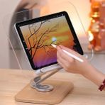 Coverzone Profesyonel Kitap Okuma Tutucu Şeffaf Ders Çalışma Sunum Standı iPad ile Uyumlu Çizim Kitap Okuma Katlanabilir Ahşap Tabanlı Ayarlanabilir Tutucu