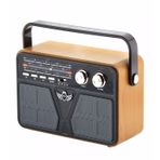 Coverzone Retro Radyo Taşınabilir Bluetooth Speaker Ve Hoparlör Ahşap Kaplama Kumandalı Klasik Antika Tarzı İç ve Dış Mekan Multiband USB Girişli Dekoratif CV-5070BT