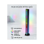 Coverzone Rgb Ses Kontrollü Led Işık Çubuğu Usb Gürültü Filtreli Ortam Aydınlatma Müzik Senkronize | D08-Rgb