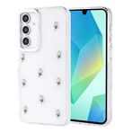 Coverzone Samsung Galaxy A06 ile uyumlu Kılıf Airbag Köşeli 2mm Kamera Çıkıntı Korumalı Simli Şeffaf Baskılı Z-Kutup Kapak Lale