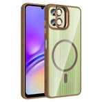 Coverzone Samsung Galaxy A06 ile Uyumlu Z-Etro MagSafe Wireless Şarj Destekli, Güçlü Manyetik Tutucu, Stand Olabilen, Kamera Lens Hediyeli Koruyucu Kılıf Desert Titanyum