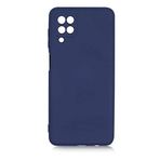 Coverzone Samsung Galaxy A12 İle Uyumlu Kılıf Z-Mara Lansman Vieri Tam Koruma Arka Kapak Kamera Koruma Çıkıntılı Pürüzsüz Yüzey Lacivert