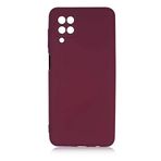 Coverzone Samsung Galaxy A12 İle Uyumlu Kılıf Z-Mara Lansman Vieri Tam Koruma Arka Kapak Kamera Koruma Çıkıntılı Pürüzsüz Yüzey Mor