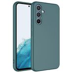 Coverzone Samsung Galaxy A14 İle Uyumlu Kılıf Z-Mara Lansman Vieri Tam Koruma Arka Kapak Kamera Koruma Çıkıntılı Pürüzsüz Yüzey Koyu Yeşil
