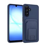 Coverzone Samsung Galaxy A17 ile Uyumlu Kılıf Z-Bikart Kart Bölmeli Standlı Kilif, Deri Dokulu Yüzey, Darbe Emici Kenar Koruma, Arka Kapak Tasarımı Galaxy A17 kilif Lacivert