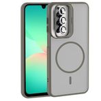 Coverzone Samsung Galaxy A17 ile Uyumlu Z-Etro MagSafe Wireless Şarj Destekli, Güçlü Manyetik Tutucu, Stand Olabilen, Kamera Lens Hediyeli Koruyucu Kılıf Gri
